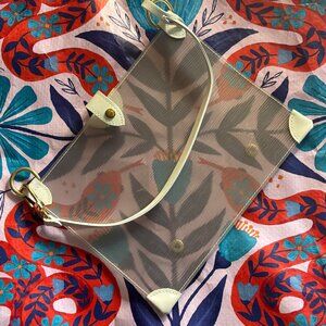 Auth RARE Louis Vuitton Vintage White Translucent Clear Epi Plage Snap Pouch